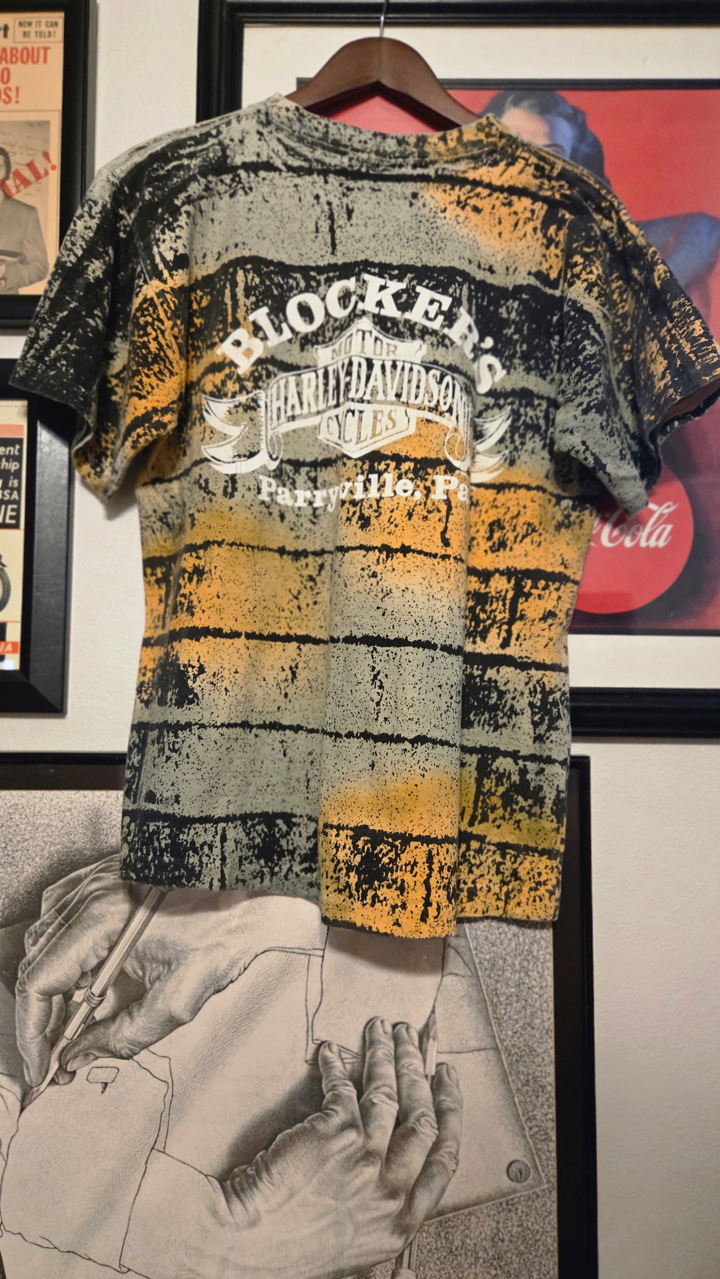 90s Harley Brick AOP medium