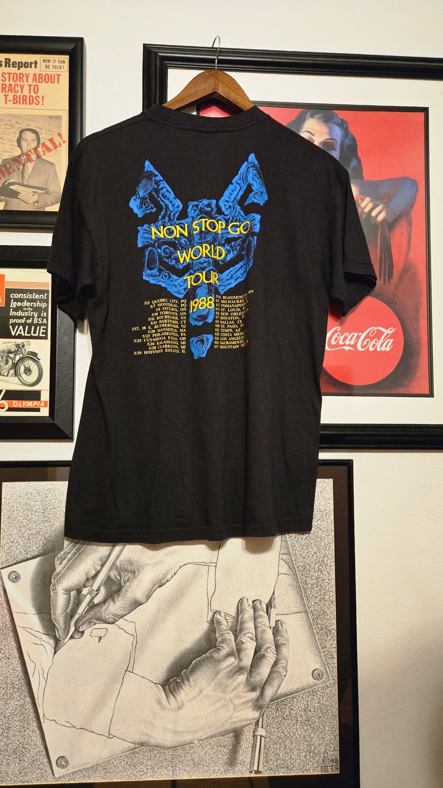 Robert Plant non stop go (TEE AND A TAPE) small/ medium